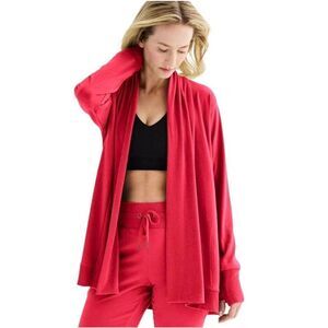 Tek Gear Women's Surely Red Poly / Rayon / Spandex Open Front Cardigan Athletic